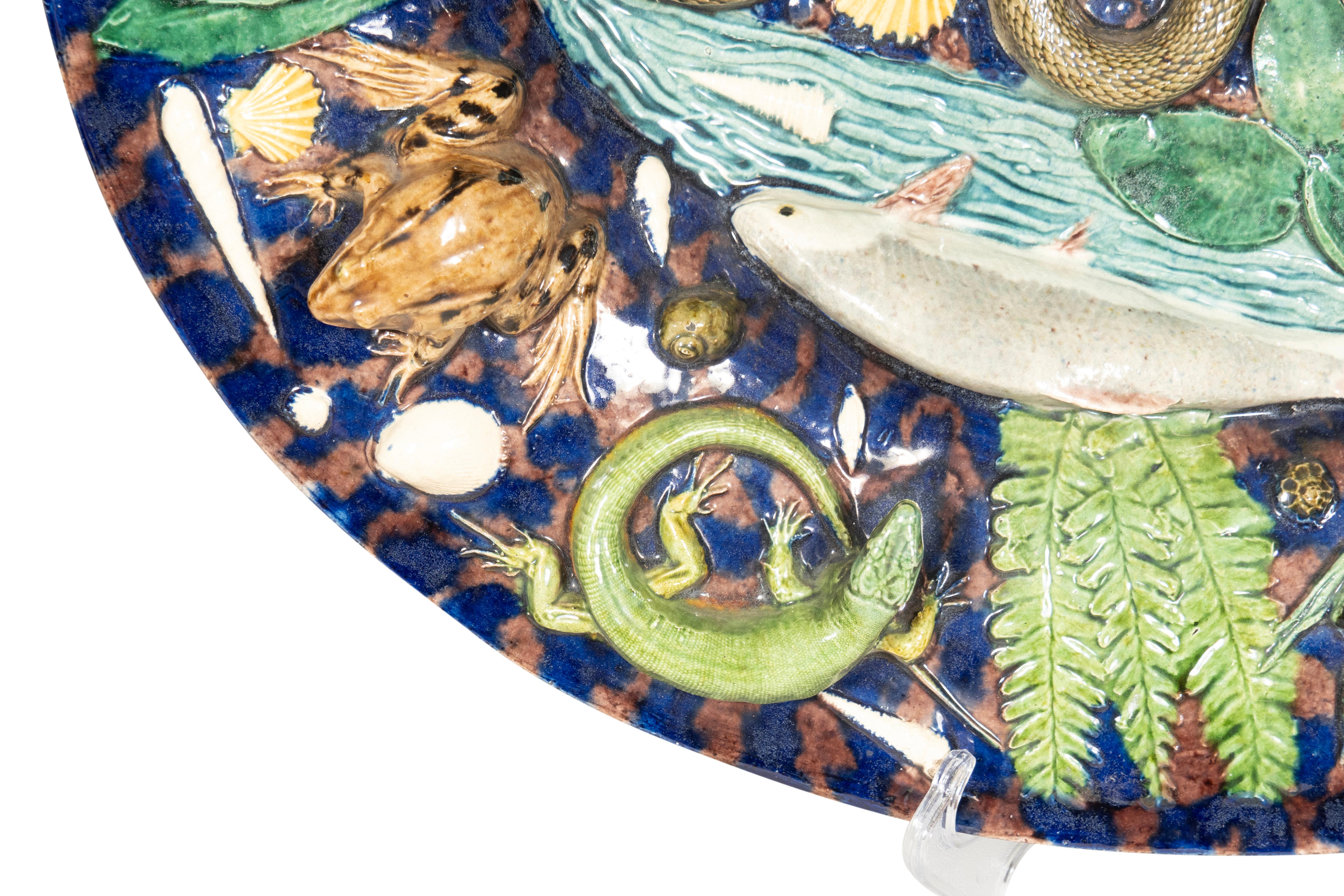 Large Palissy Platter For Sale 3