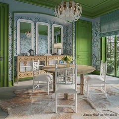 Large Palm Beach Regency Round Dining Table