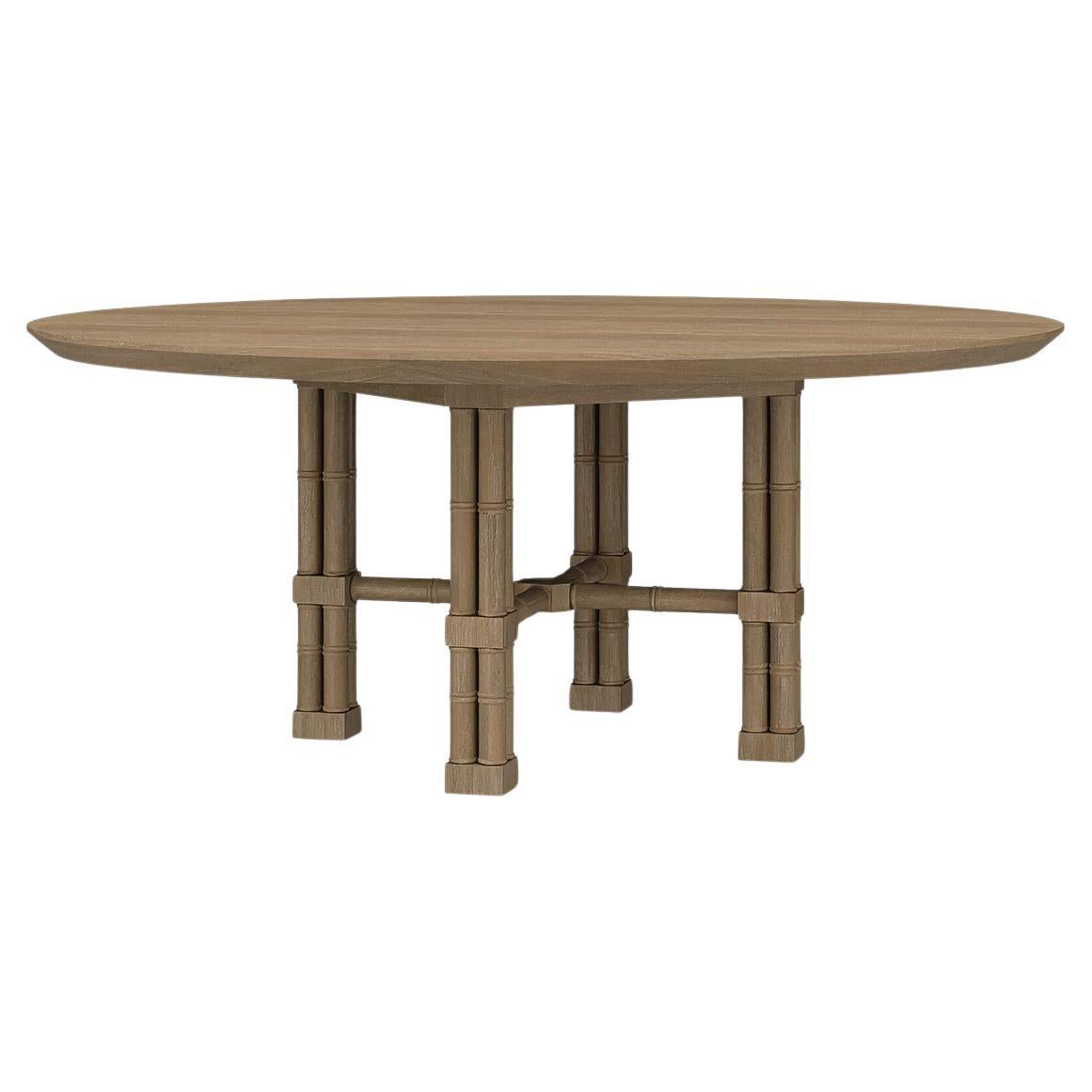 Large Palm Beach Regency Round Dining Table
