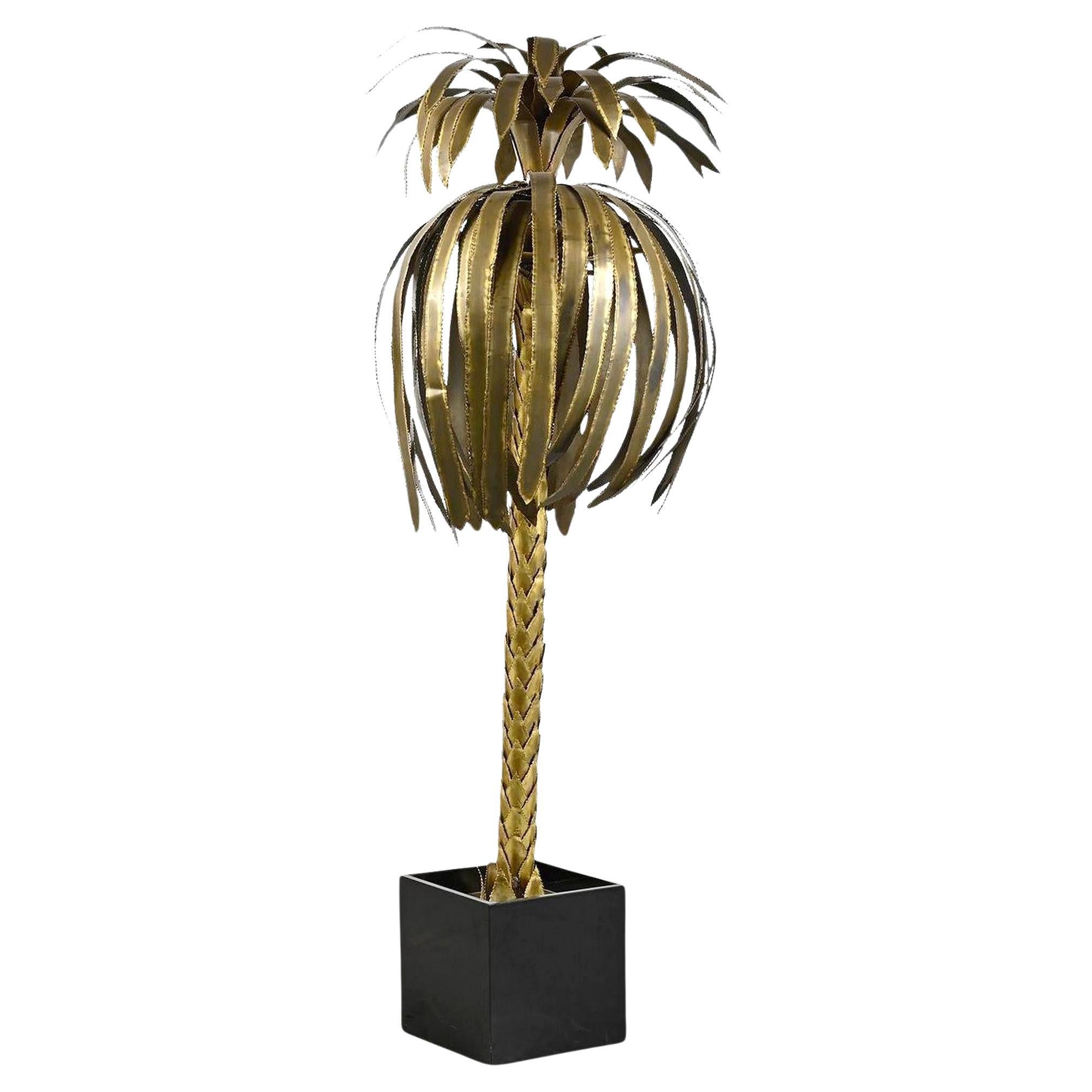 Gran lámpara de pie "palmera" de Christian Techoueyres, Jansen, Francia, hacia 1970