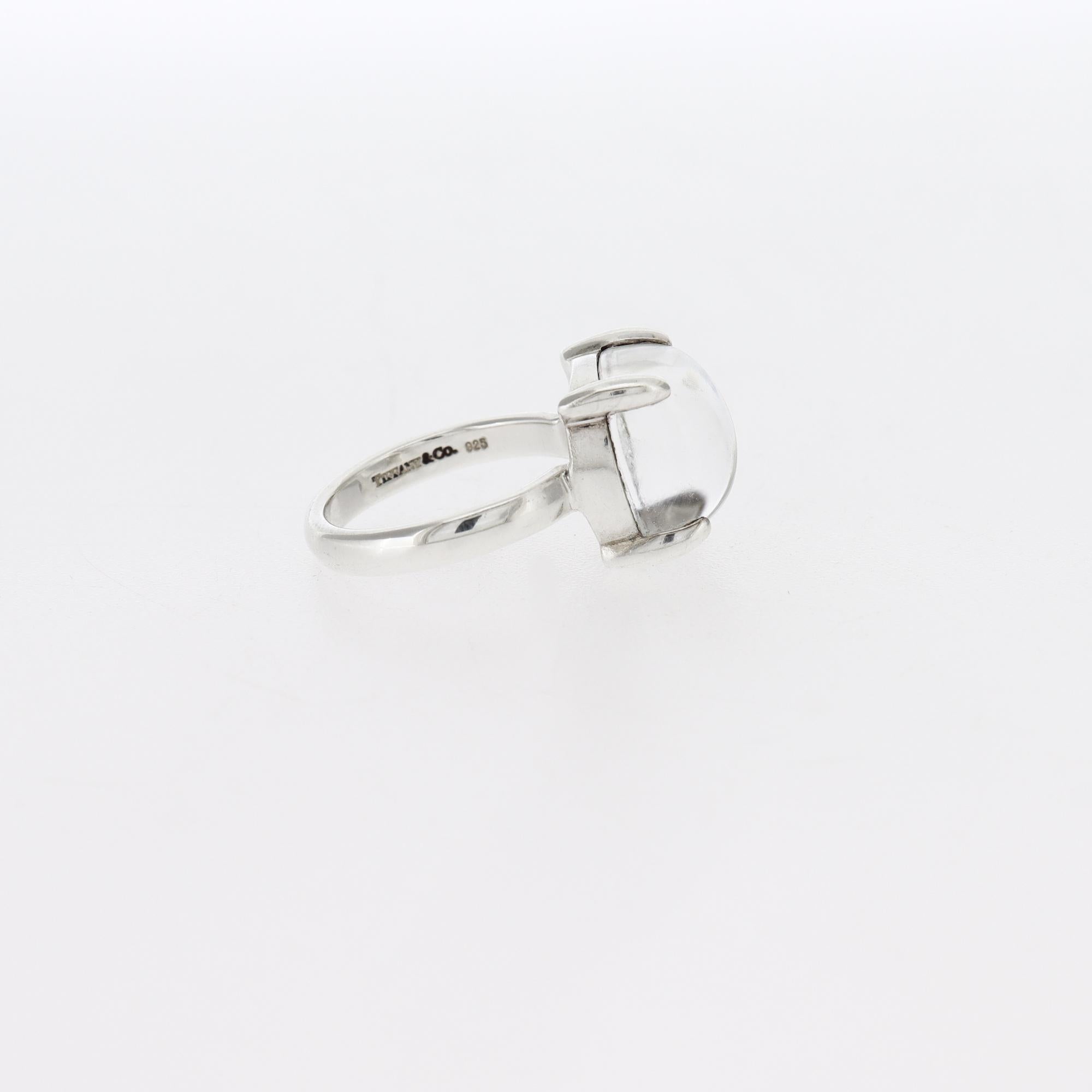 Grande anello Paloma Picasso Tiffany in argento sterling e cristallo di rocca in vendita 5