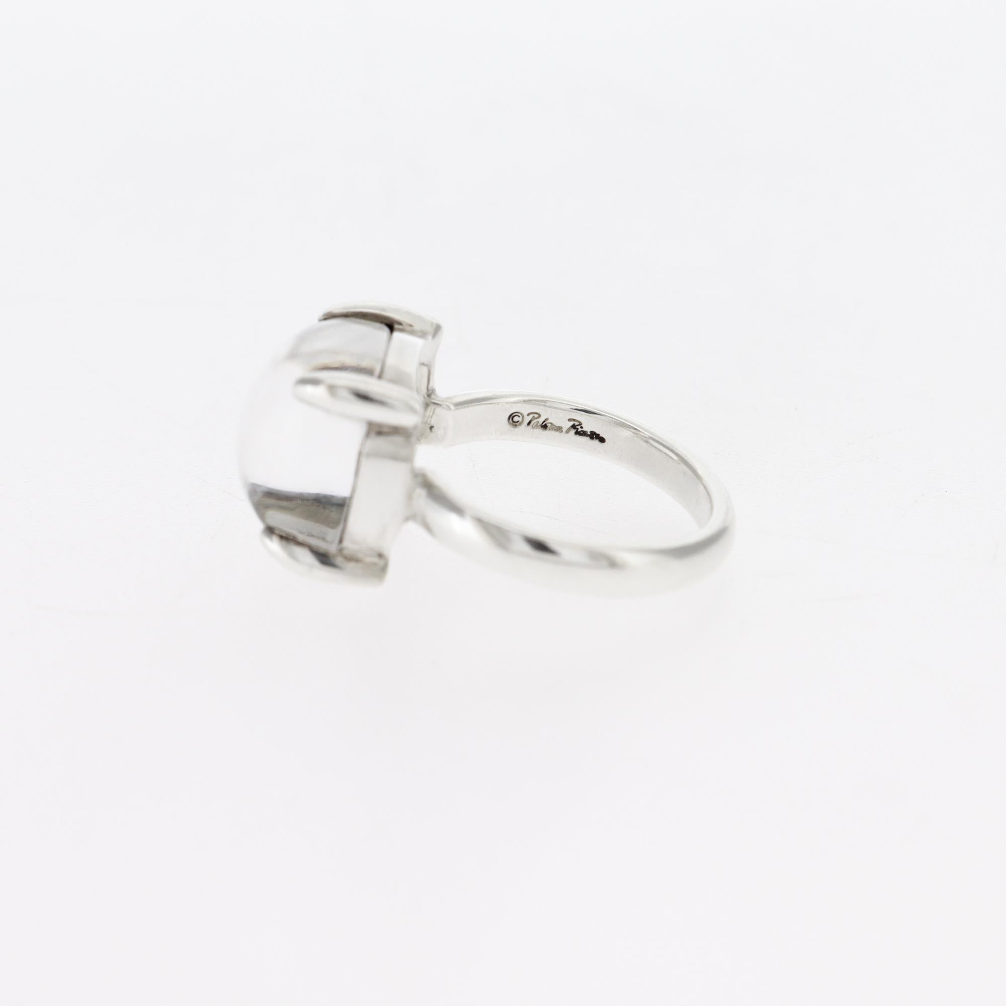 Grande anello Paloma Picasso Tiffany in argento sterling e cristallo di rocca in vendita 6
