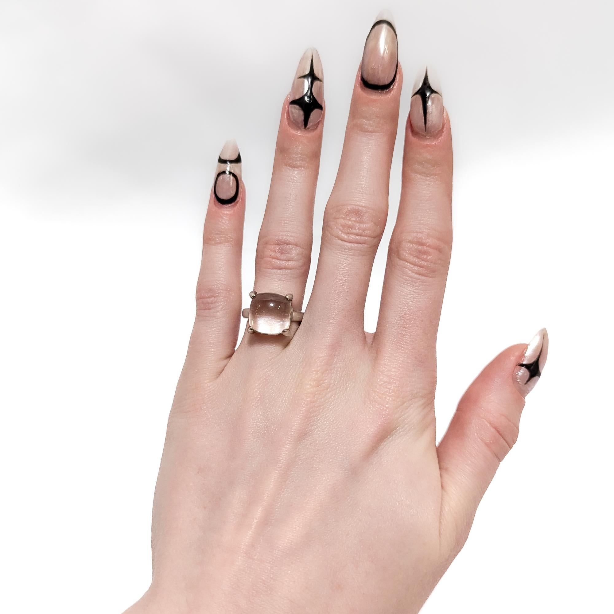 Moderno Grande anello Paloma Picasso Tiffany in argento sterling e cristallo di rocca in vendita