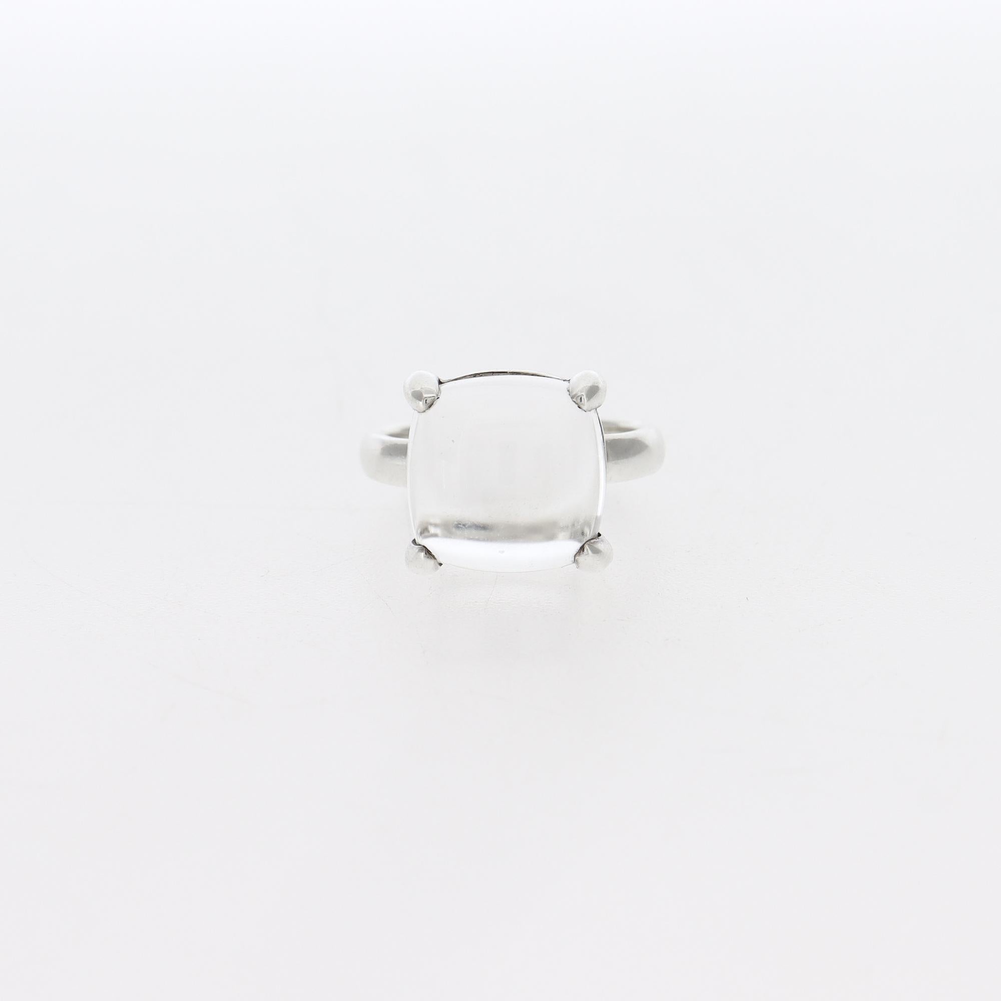 Donna Grande anello Paloma Picasso Tiffany in argento sterling e cristallo di rocca in vendita