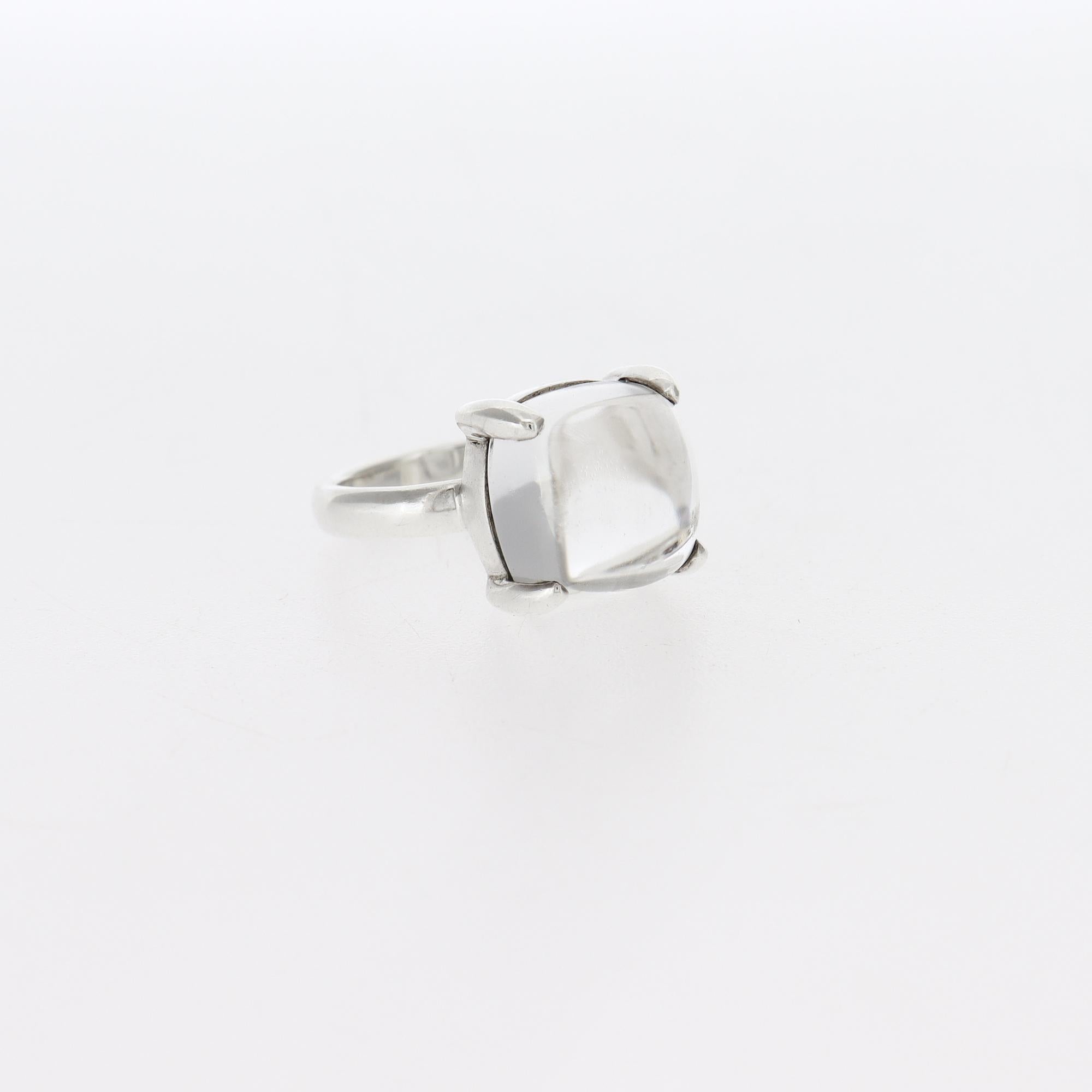 Grande anello Paloma Picasso Tiffany in argento sterling e cristallo di rocca in vendita 1