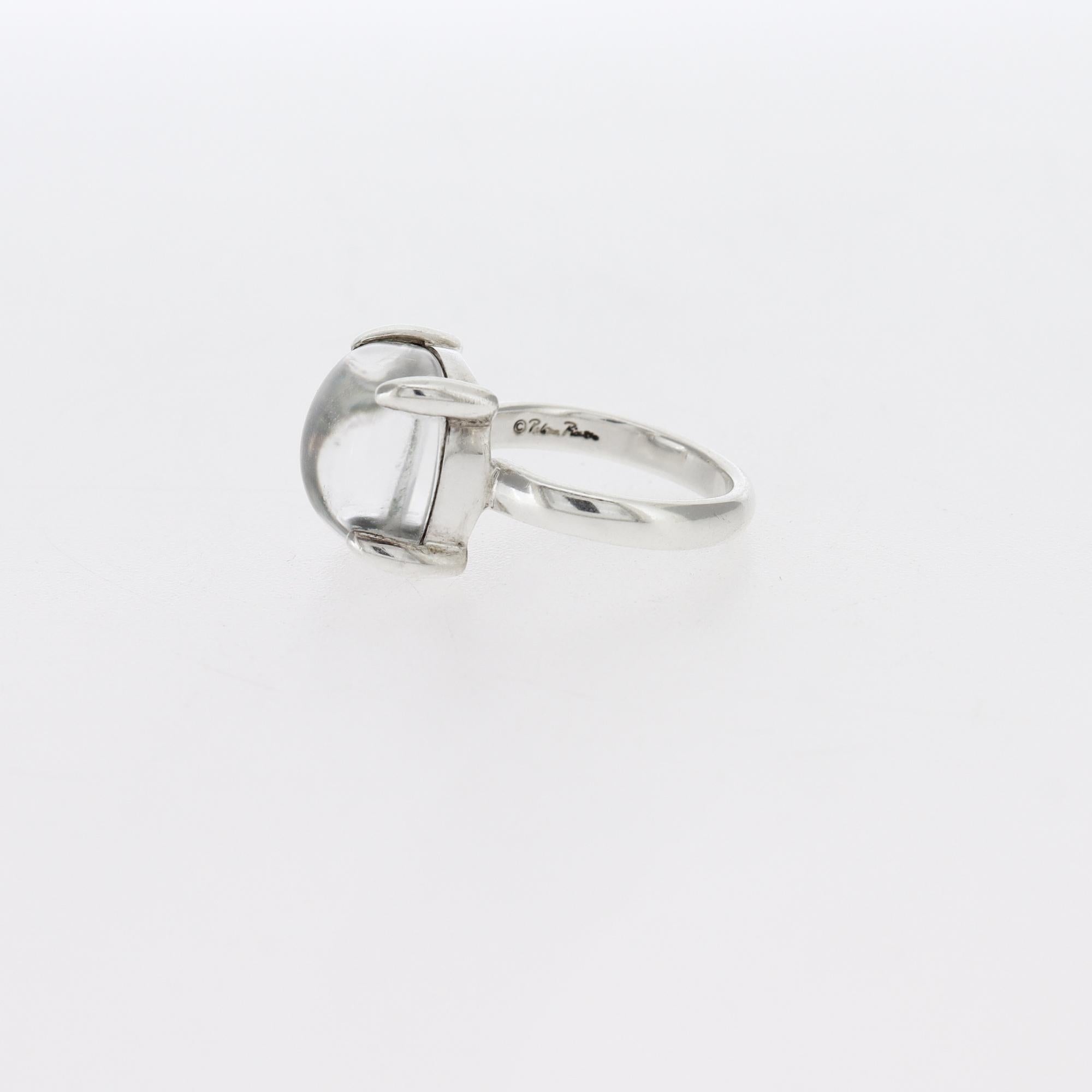 Grande anello Paloma Picasso Tiffany in argento sterling e cristallo di rocca in vendita 2