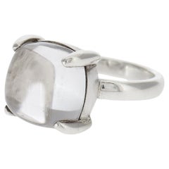 Large Paloma Picasso Tiffany Sterling Silver & Rock Crystal Sugar Stacks Ring
