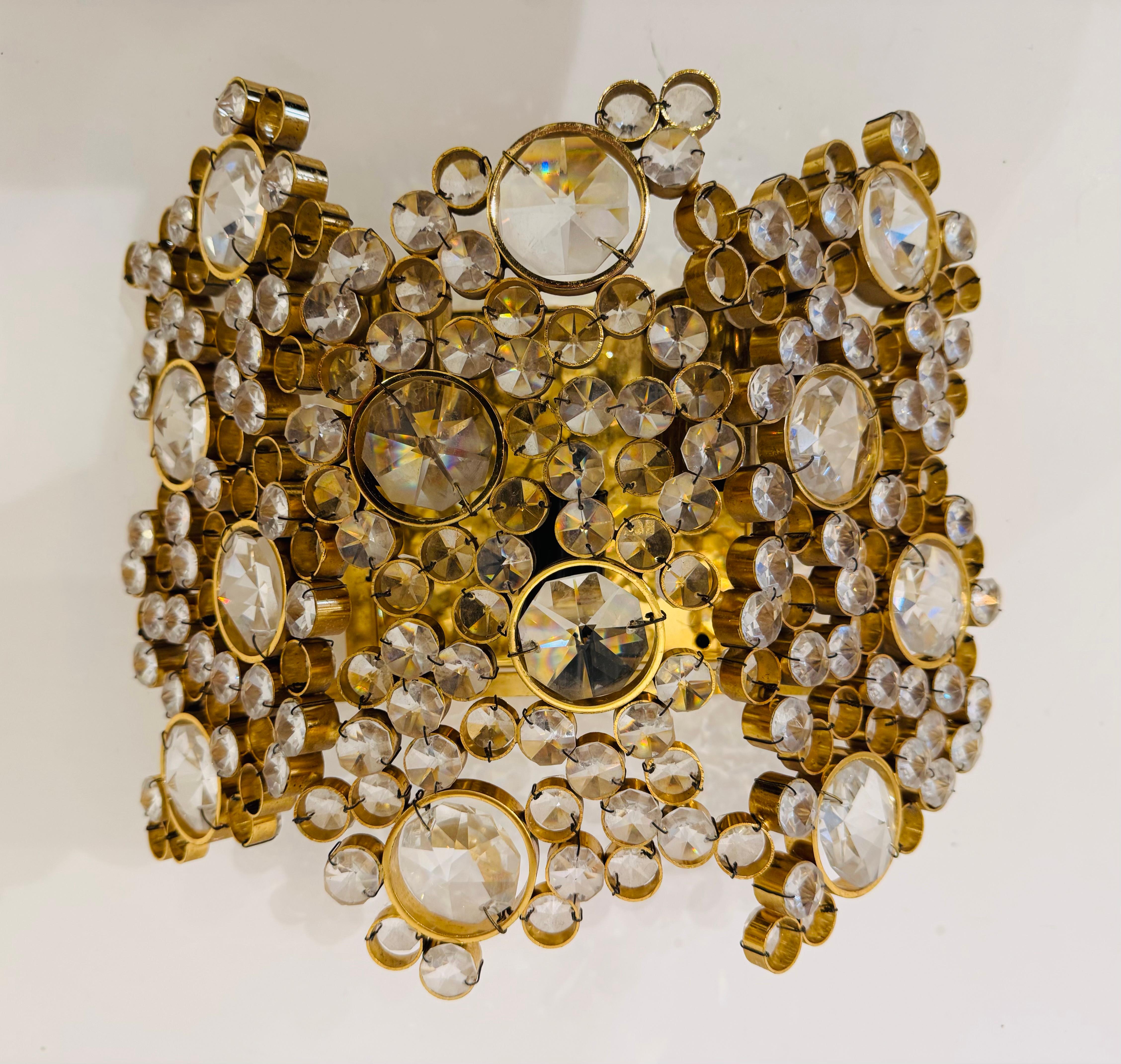 Aplique grande Palwa de cristal austriaco de mediados de los años 60 en venta 3