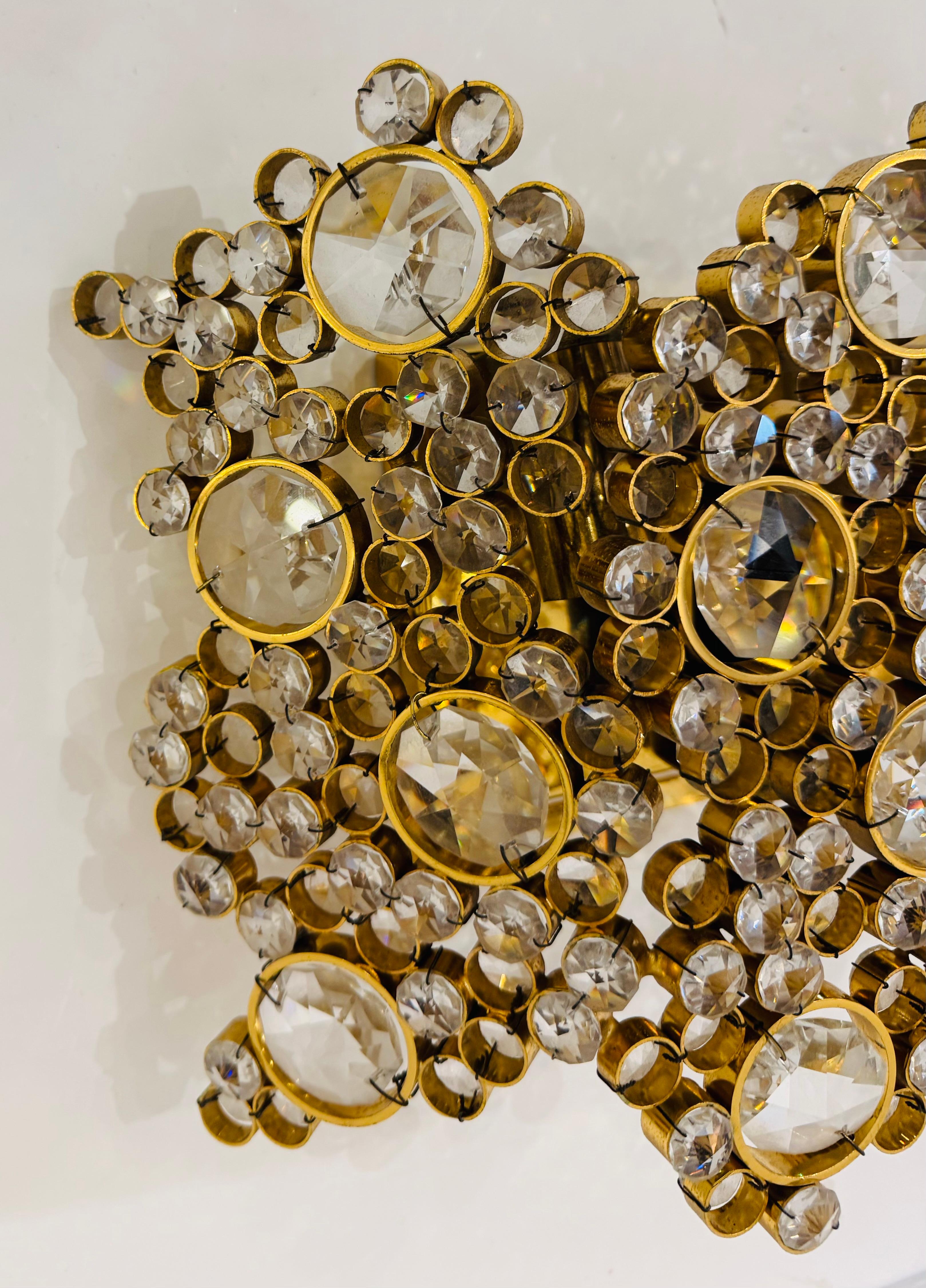 Aplique grande Palwa de cristal austriaco de mediados de los años 60 en venta 4