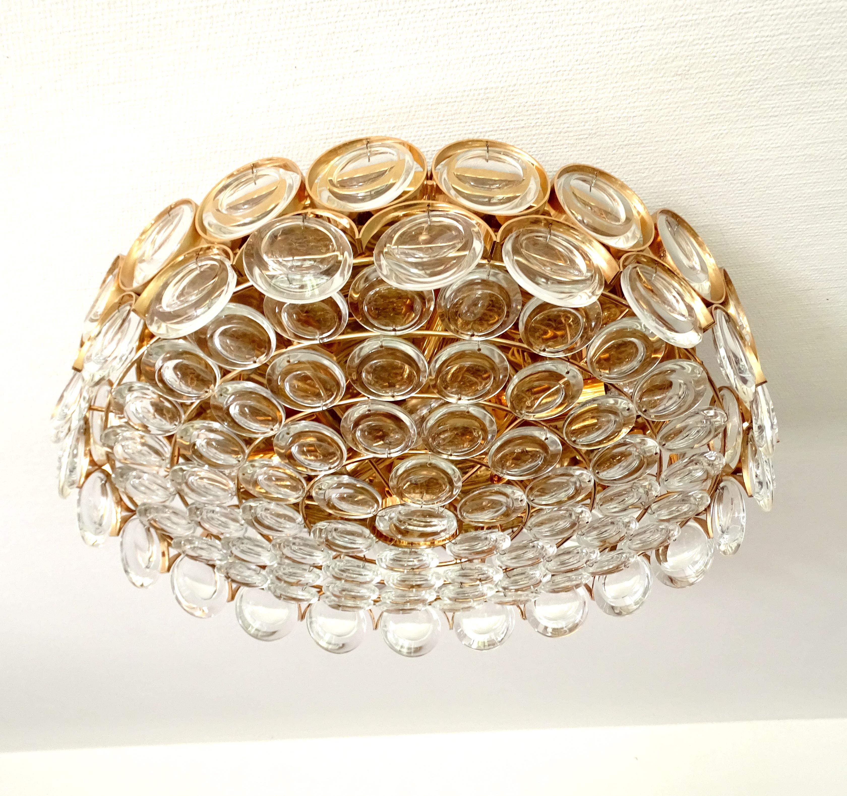 Mid-Century Modern  Large 1960s Creole Glass Palwa Pendant Light For Sale