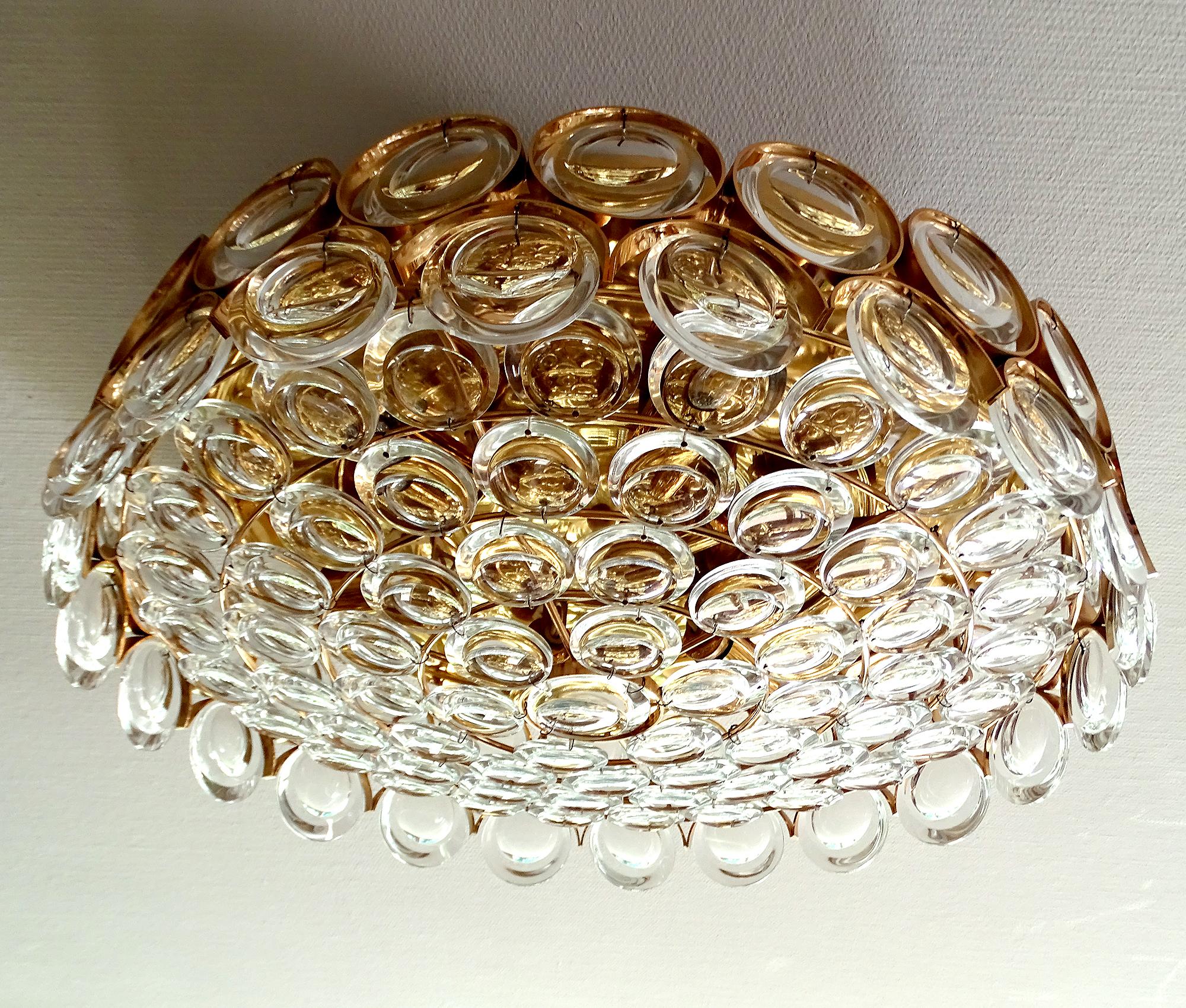 Mid-20th Century  Large 1960s Creole Glass Palwa Pendant Light For Sale