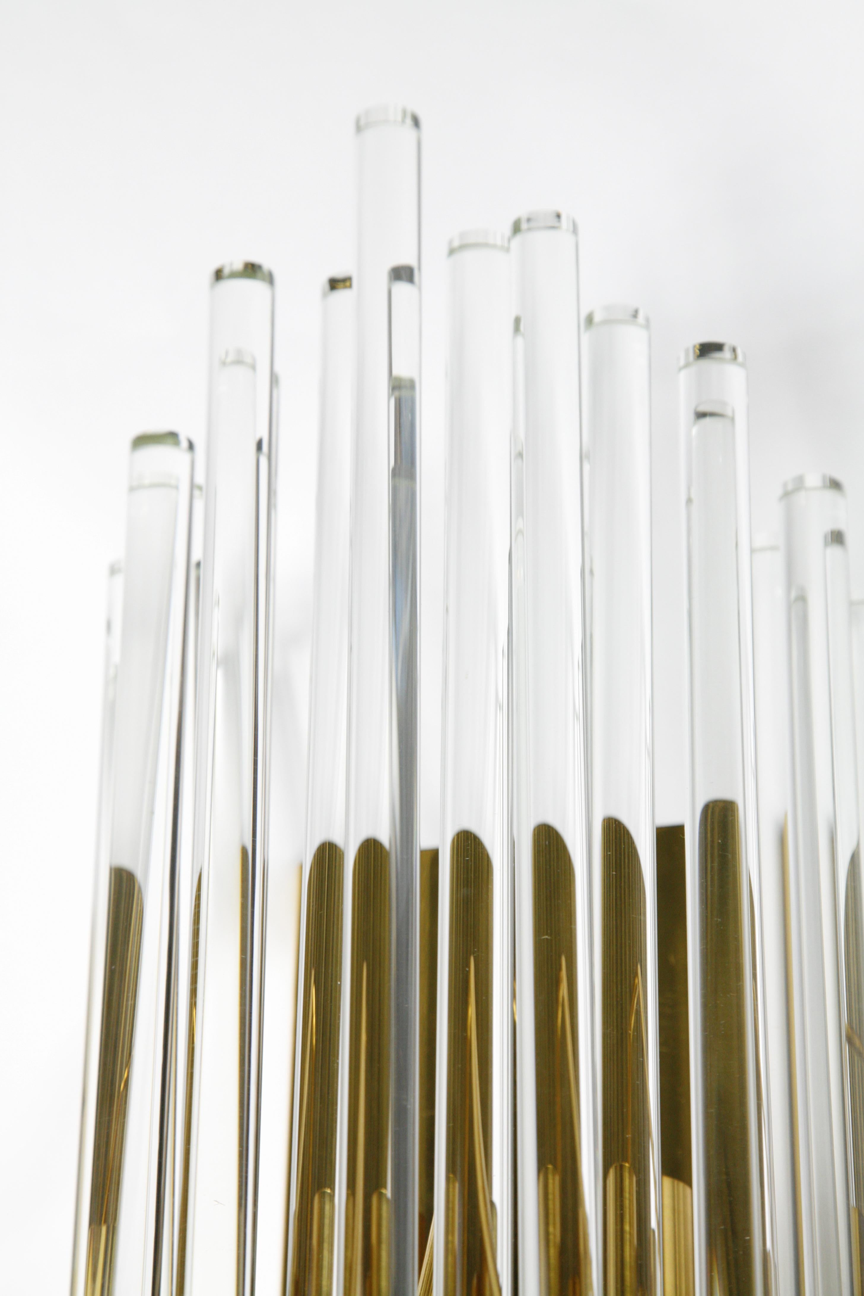 Large Palwa Sconces with Thick Swarovski Crystal Rods, 1980, Germany For Sale 5