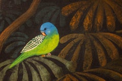 Large panel painted with acrylic on linen canvas. Contemporary work.