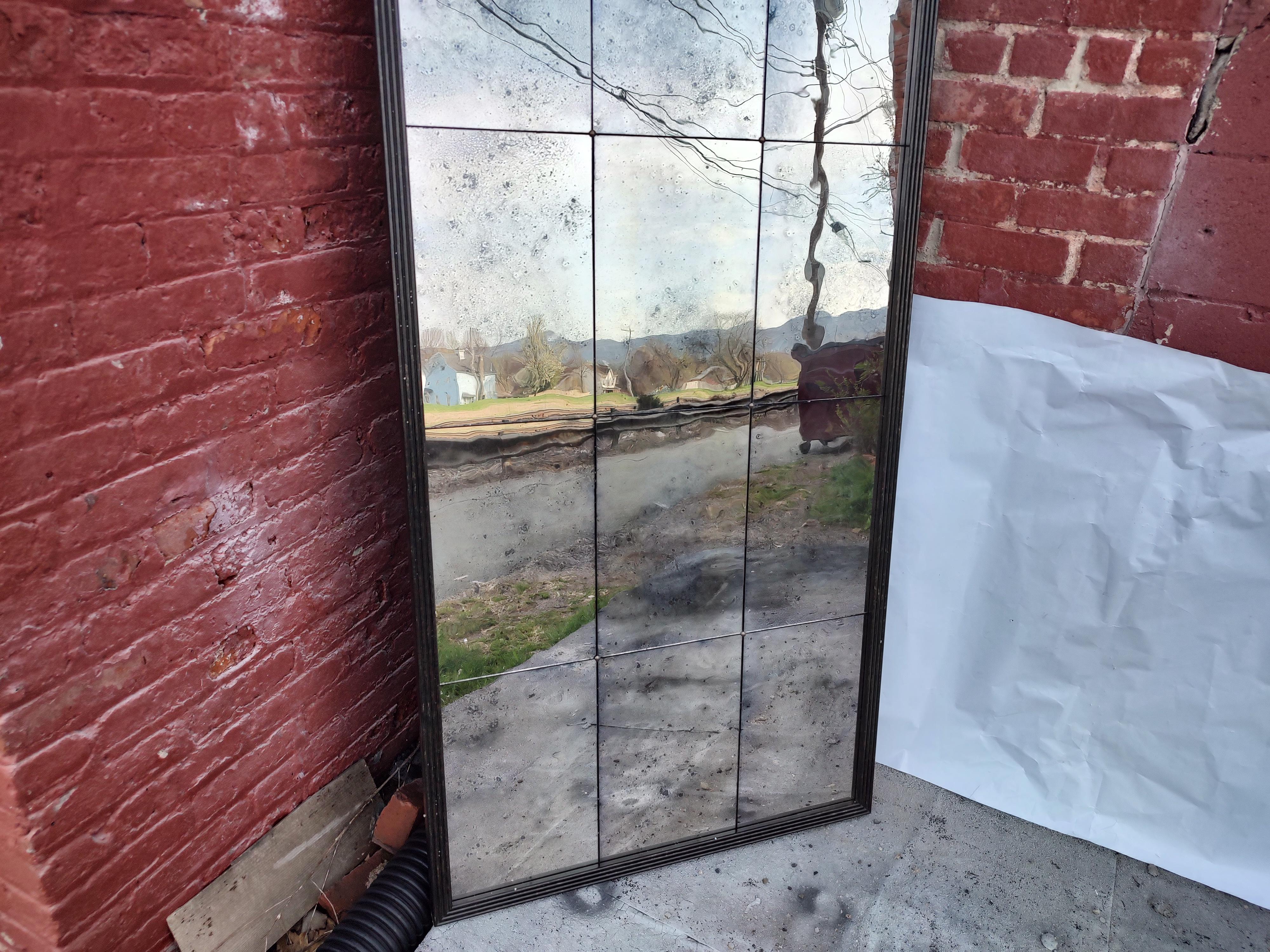 Hand-Crafted Large Paneled & Segmented Full Length Wall Mirror by Donghia