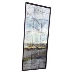 Large Paneled & Segmented Full Length Wall Mirror by Donghia