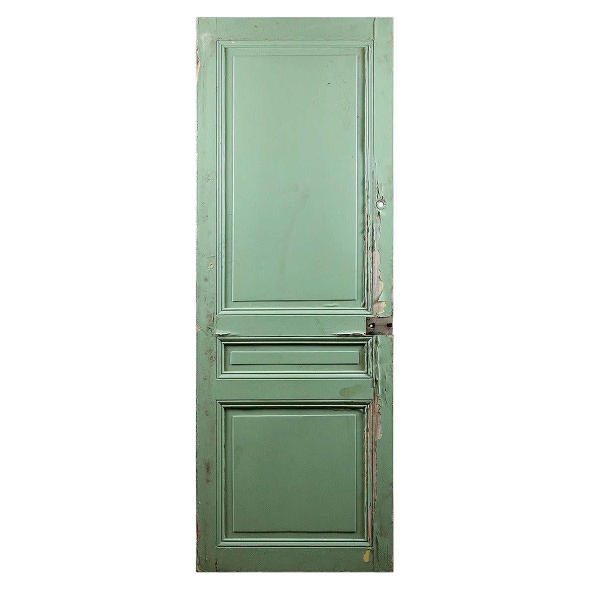 Large Panelled Pine Reclaimed Door, 20th Century For Sale