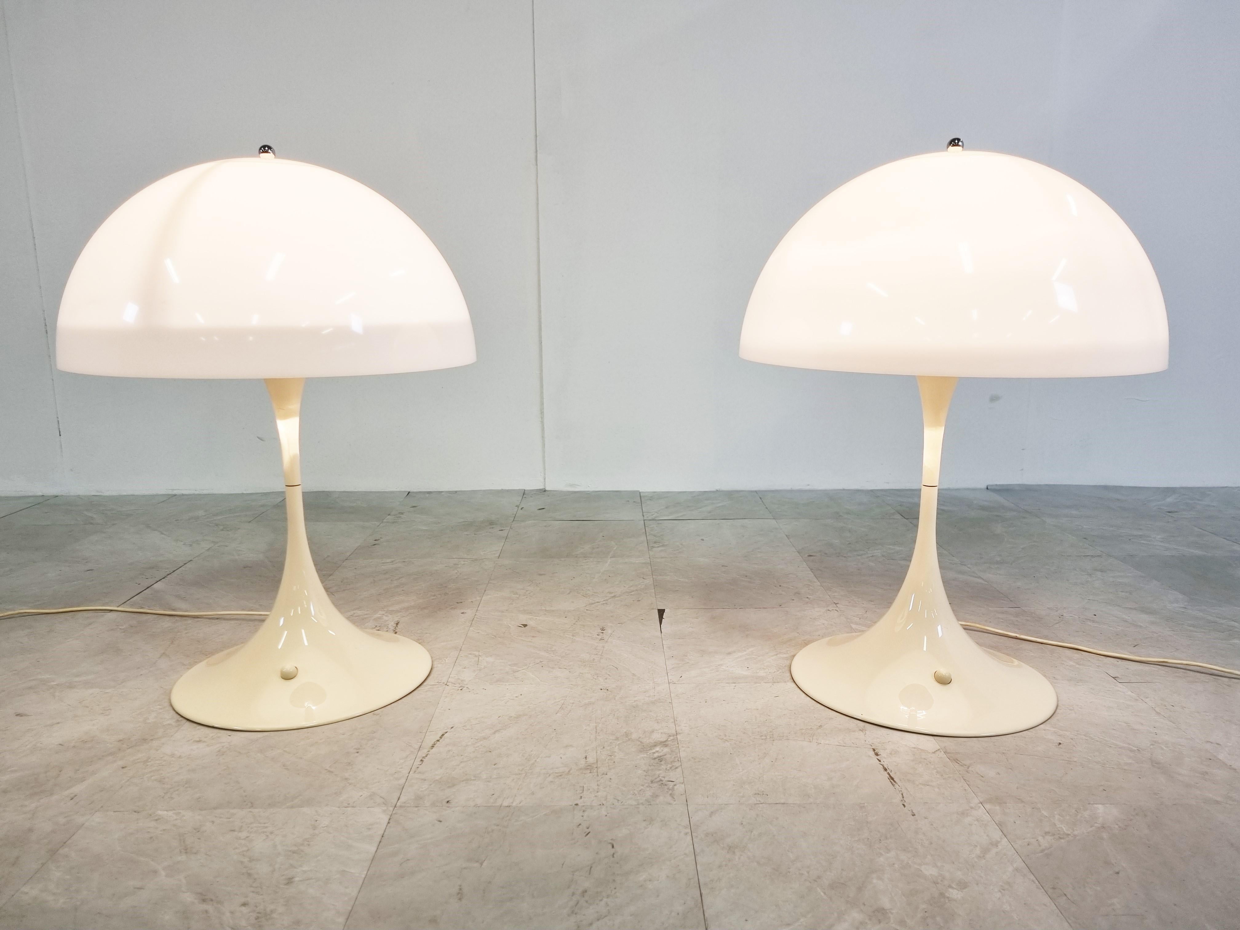 Danish Large Panthella Lamps by Verner Panton, 1970s, Set of 2