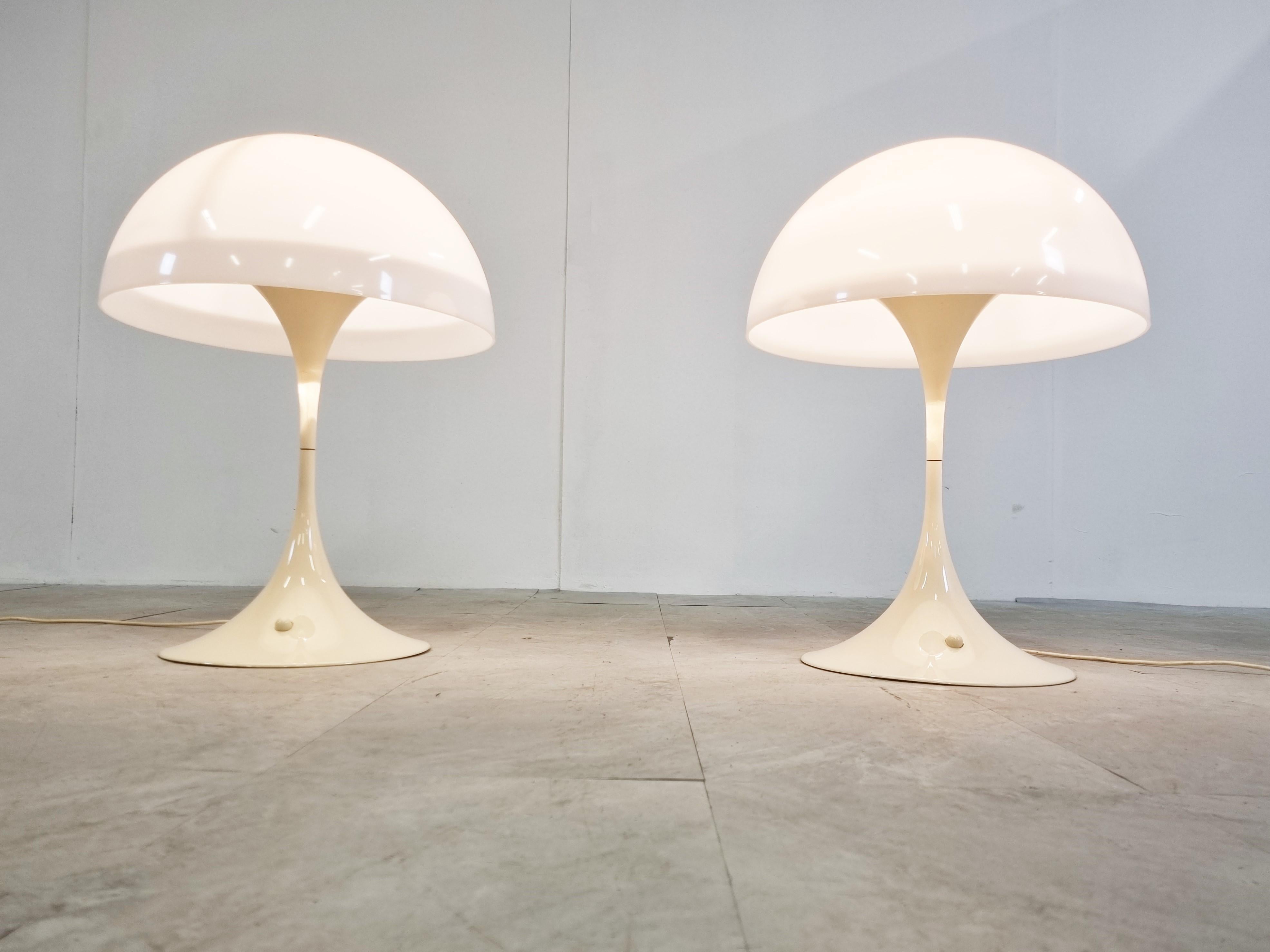 Large Panthella Lamps by Verner Panton, 1970s, Set of 2 In Good Condition In HEVERLEE, BE