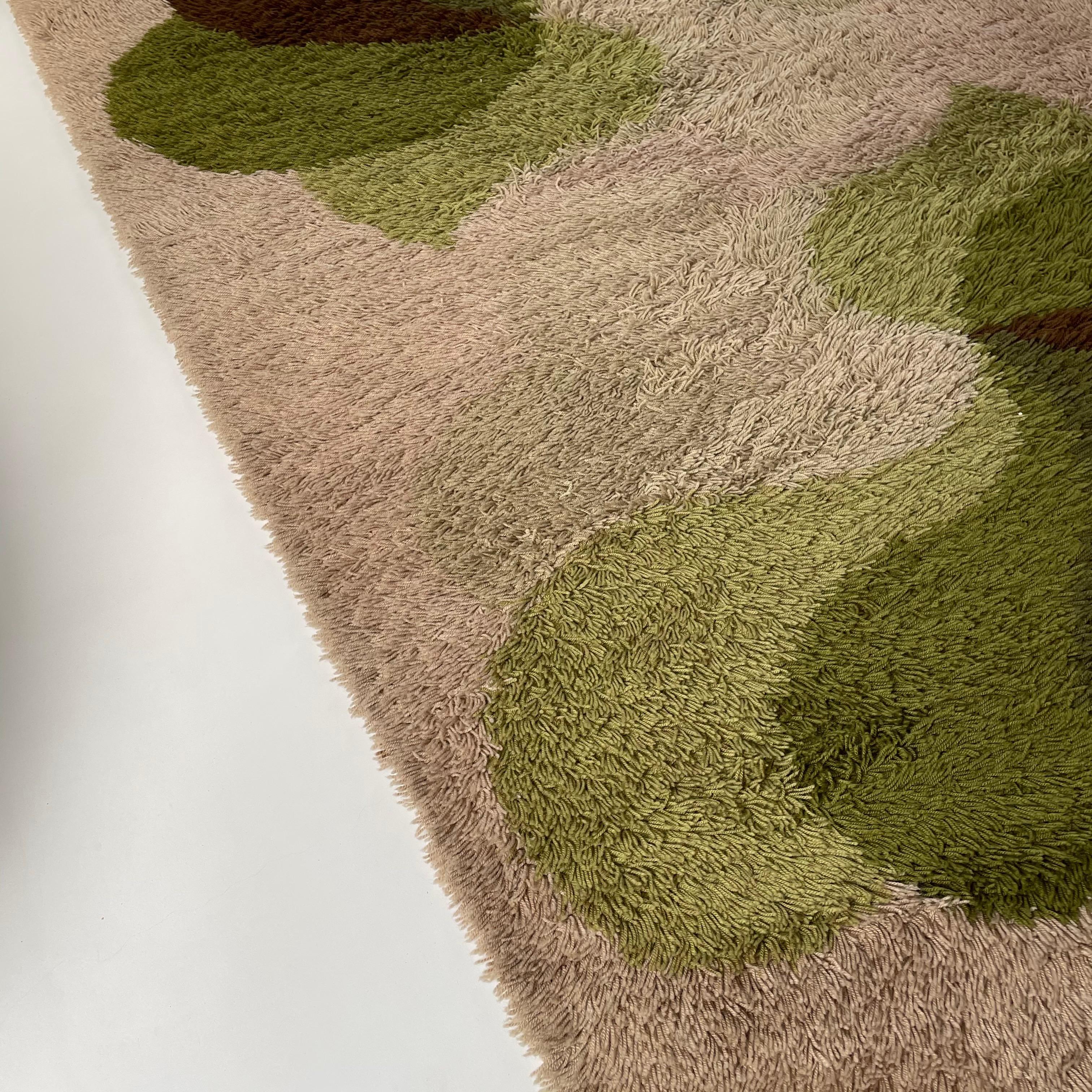 Großer mehrfarbiger Rya-Teppich mit hohem Flor im Panton-Stil von Desso Niederlande, 1970er Jahre im Zustand „Gut“ im Angebot in Kirchlengern, DE