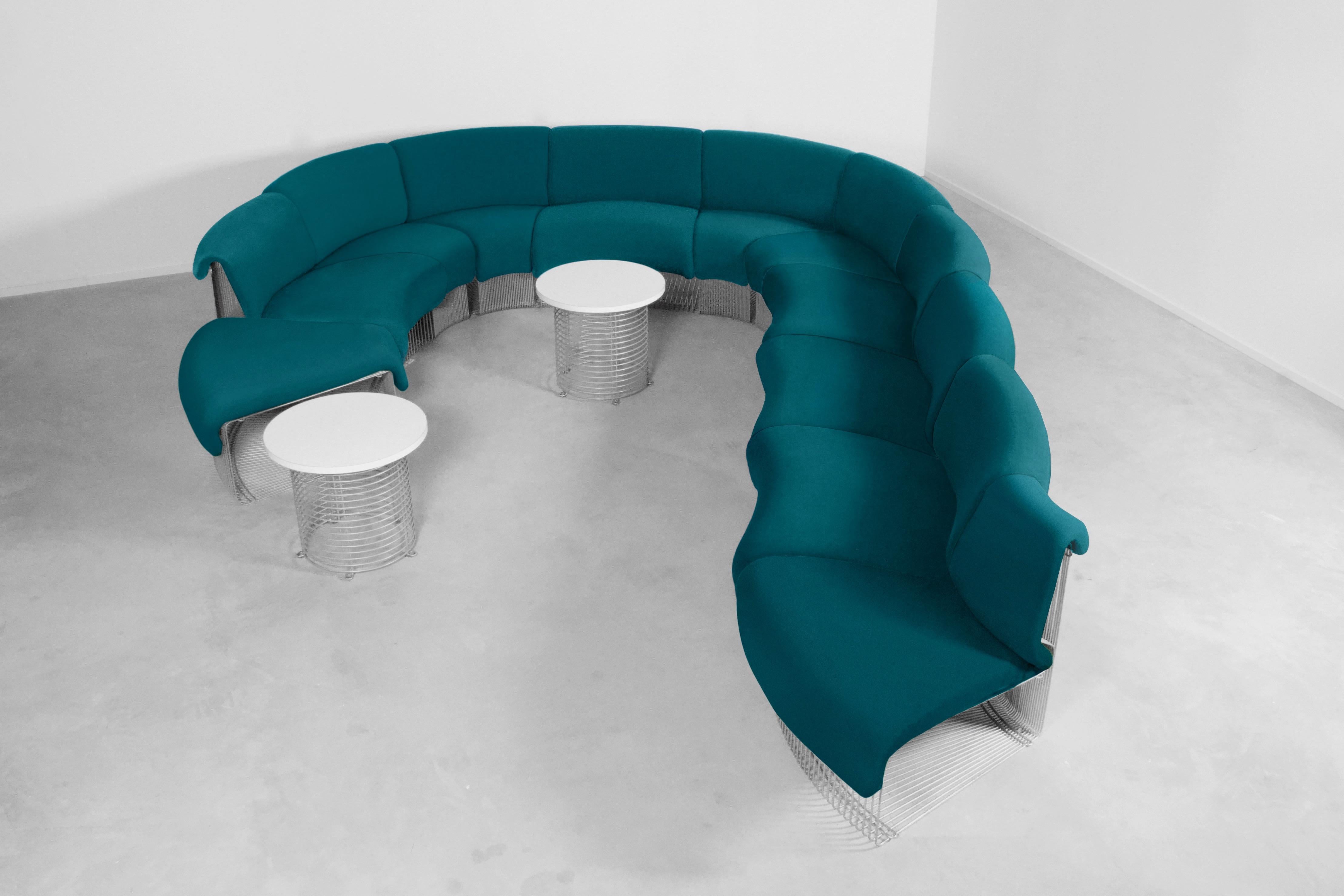 Original Pantonova sectional sofa in very good condition.

Designed by Verner Panton in 1971

Produced by Fritz Hansen, Denmark 

The sofa consists of eleven sectional elements which can be used freely and apart from one another, this provides