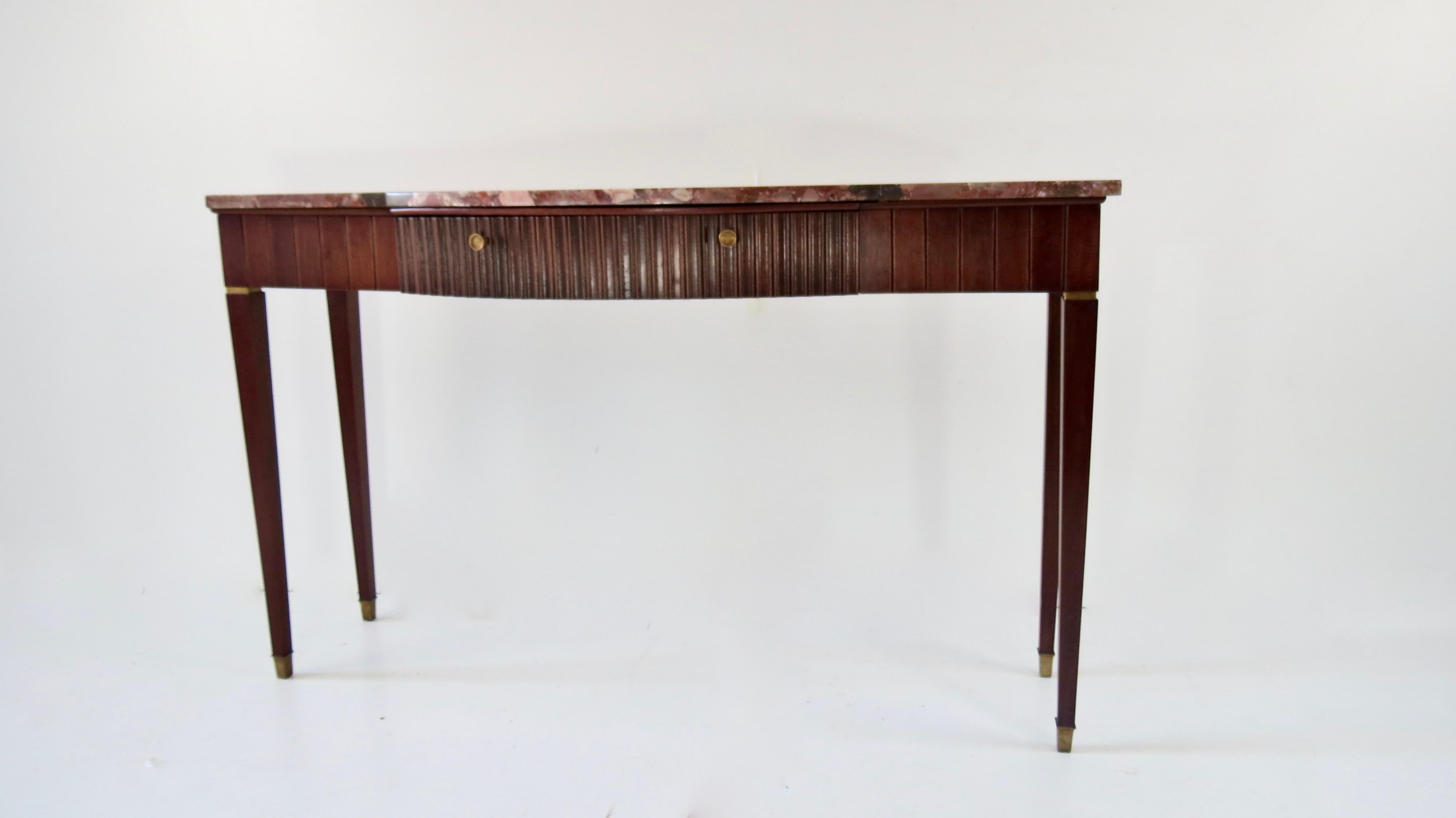 Rare elegant large console by Paolo Buffa, circa 1950
rosewood, red 