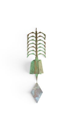 Large Paolo Soleri Brutalist Bronze Wind Bell Arcosanti 1970s