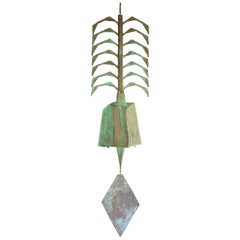 Large Paolo Soleri Brutalist Bronze Wind Bell Arcosanti 1970s