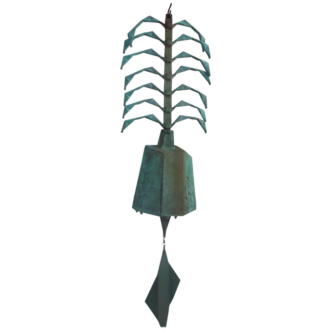 Large Paolo Soleri Ribbed Wind Chime / Bell