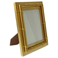 Large Paolo Traversi 1970s Brass Bamboo Picture Frame