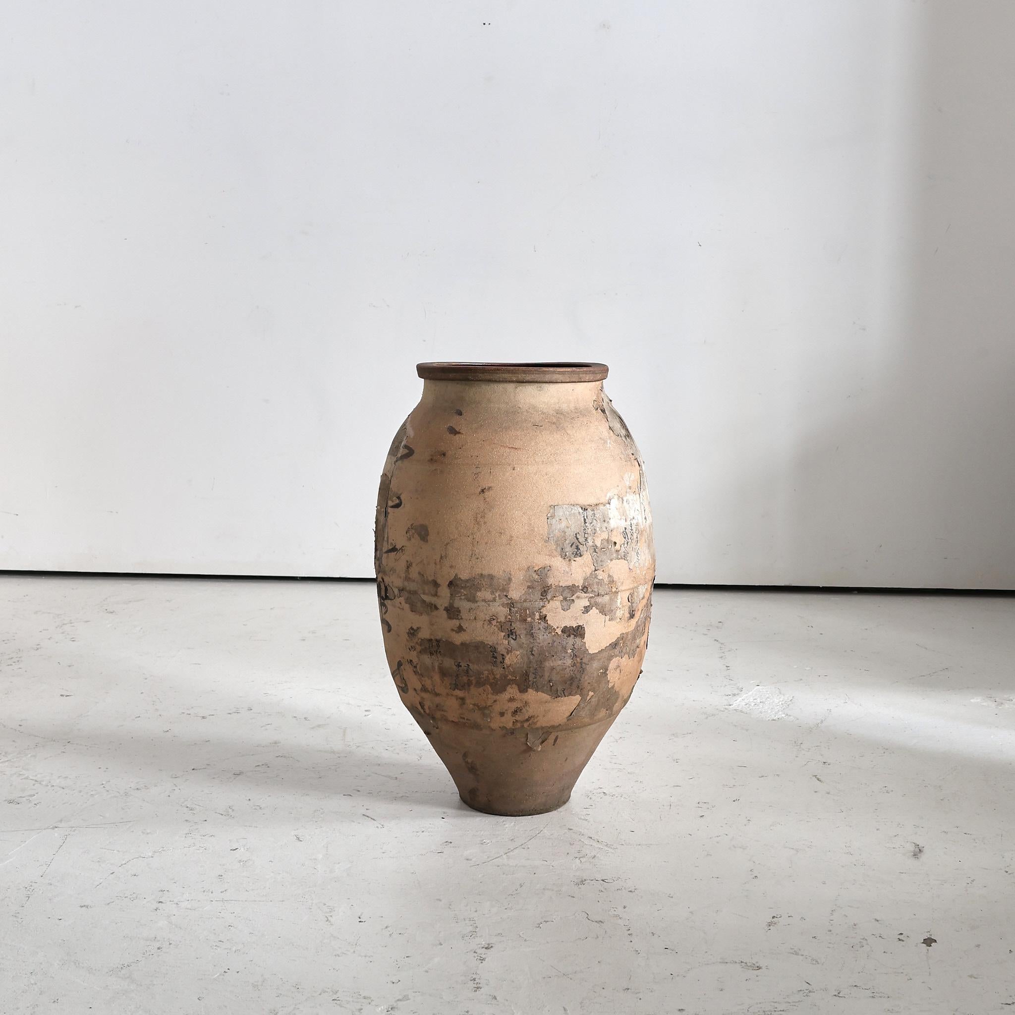 Japonais Grand papier recouvert  Vase japonais Wabi Sabi du début du 19e siècle (2) en vente
