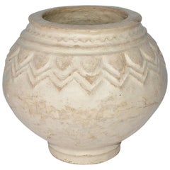 Large Paper Mache Terracotta Like Urn