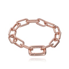 Large Paperclip Pave Bracelet