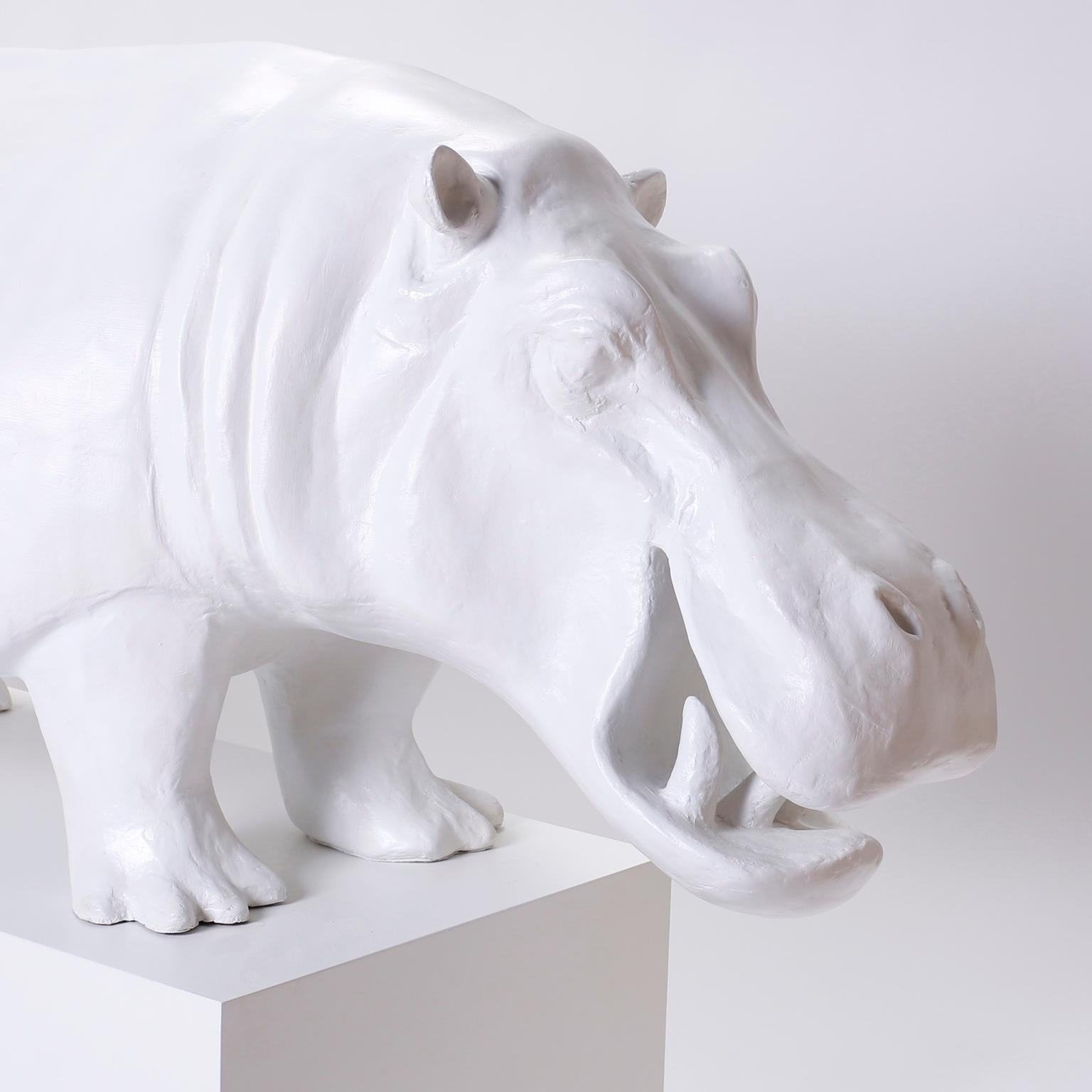 Large Papier Mâché Hippopotamus by Sergio Bustamante For Sale at