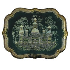 Used Large Papier-mâché Tray Depicting Brighton Pavilion