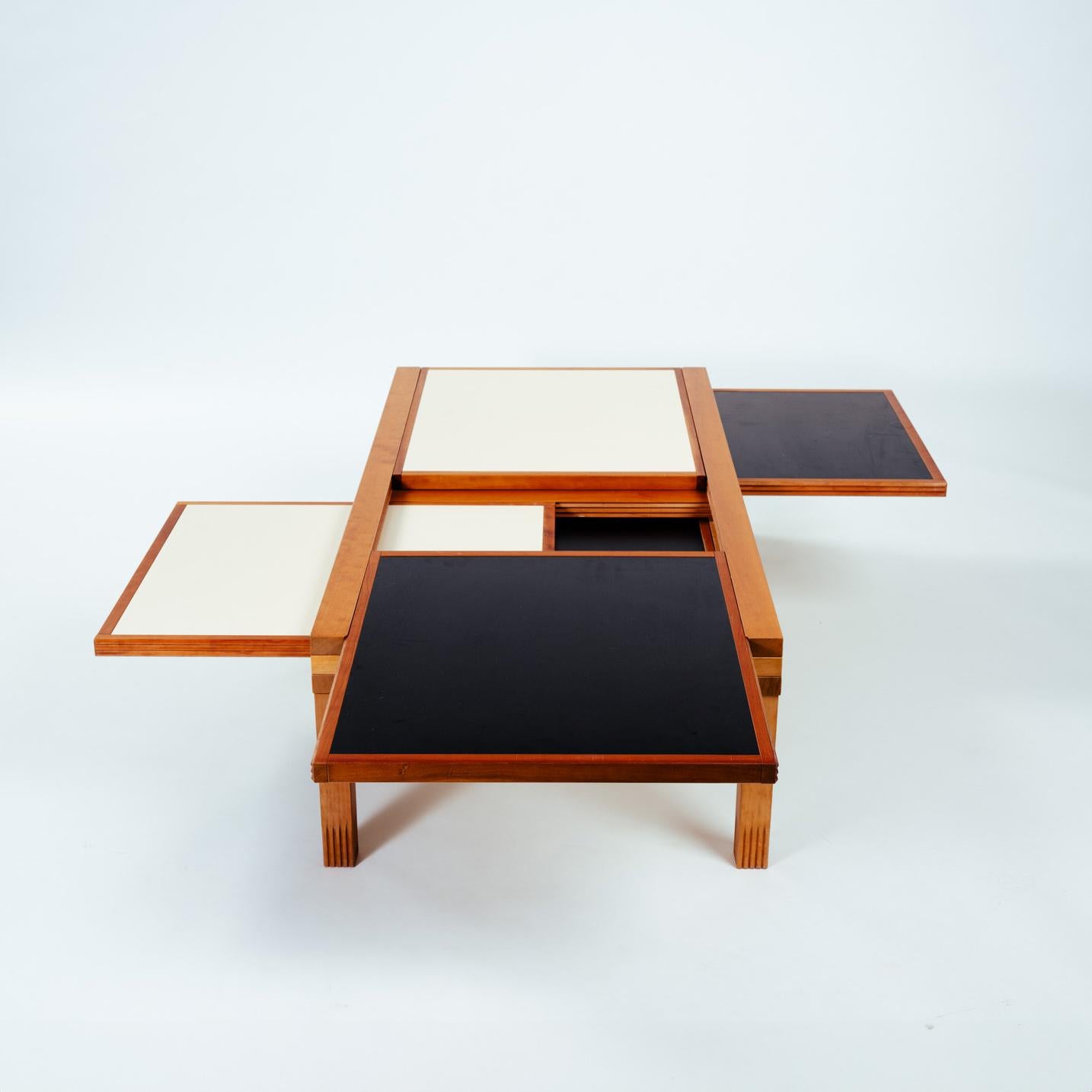 20th Century Bernard Vuarnesson versatile coffee table with reversible tops for Bellato