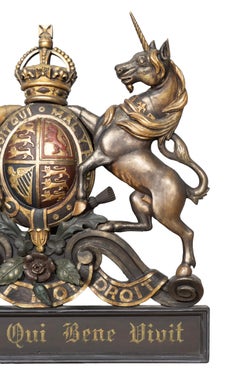 Large Parcel -Gilt And Polychrome Coat Of Arms Of Great Britain