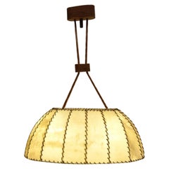 Large parchment chandelier made in Italy in the 1960s