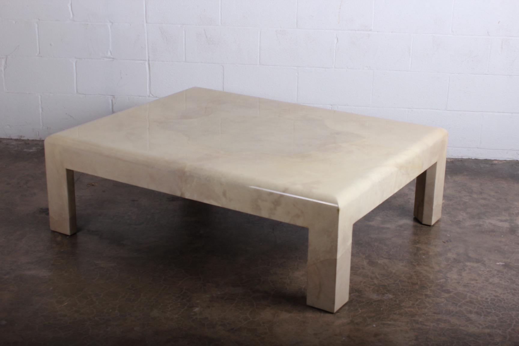 Large Parchment Goatskin Coffee Table 6