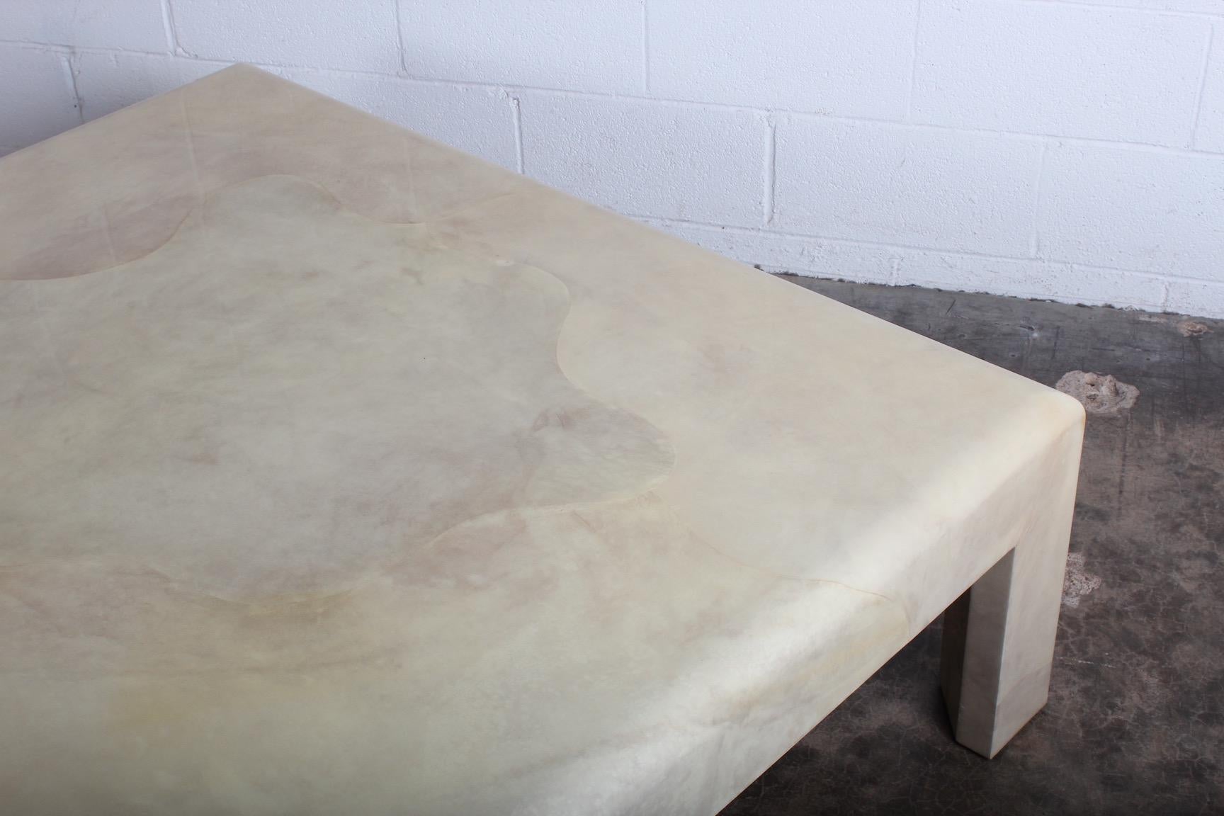 Large Parchment Goatskin Coffee Table 7