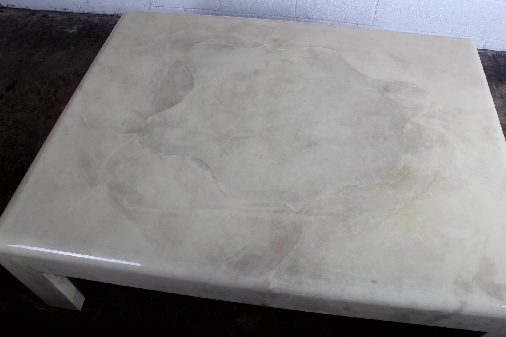 Large Parchment Goatskin Coffee Table 3