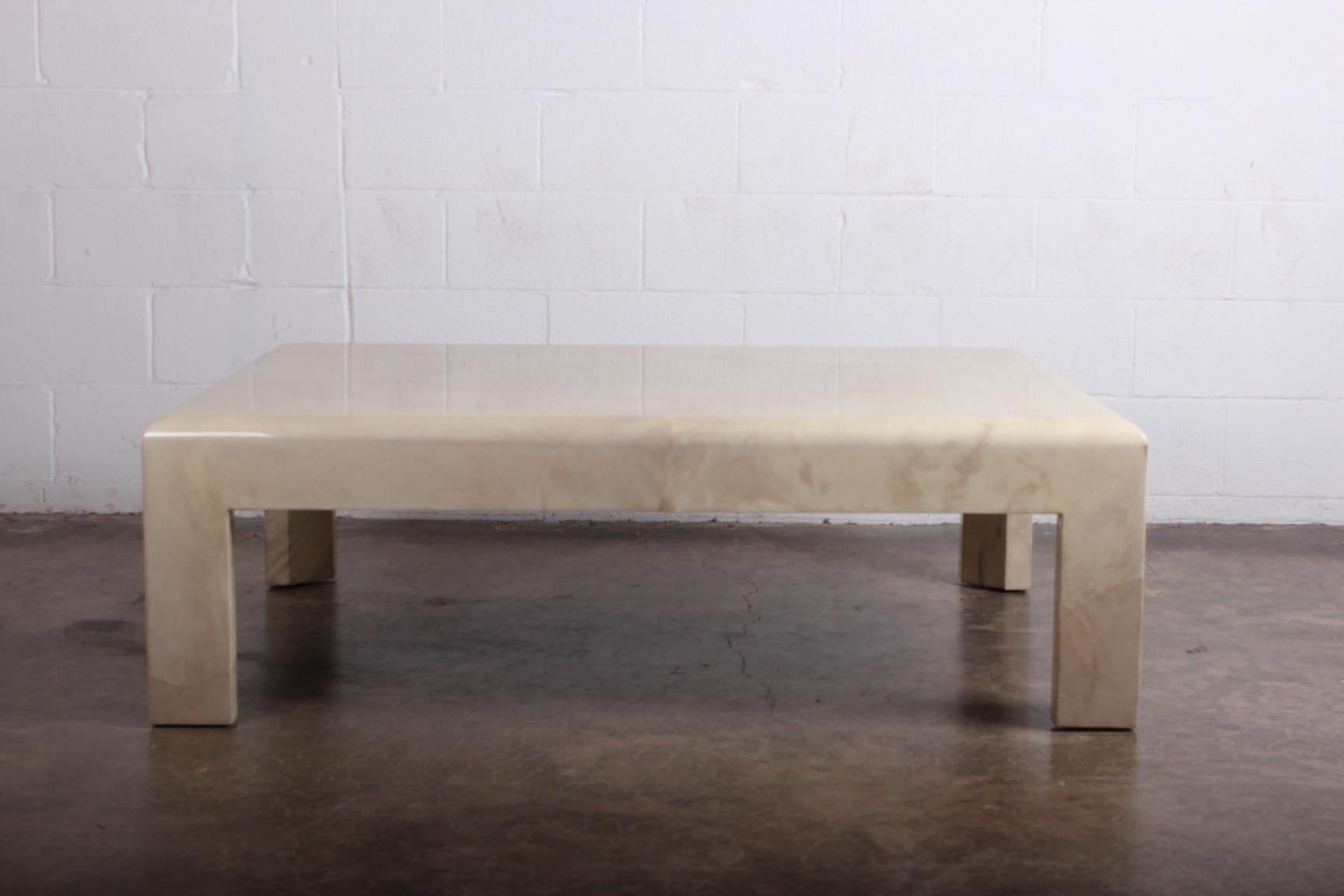 Large Parchment Goatskin Coffee Table 5