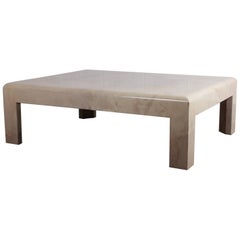Large Parchment Goatskin Coffee Table
