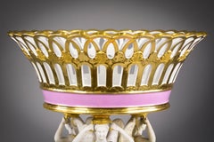 Large Paris Porcelain Centrepiece Basket, circa 1840