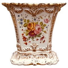 Large Paris Porcelain Rectangular Spill Vase