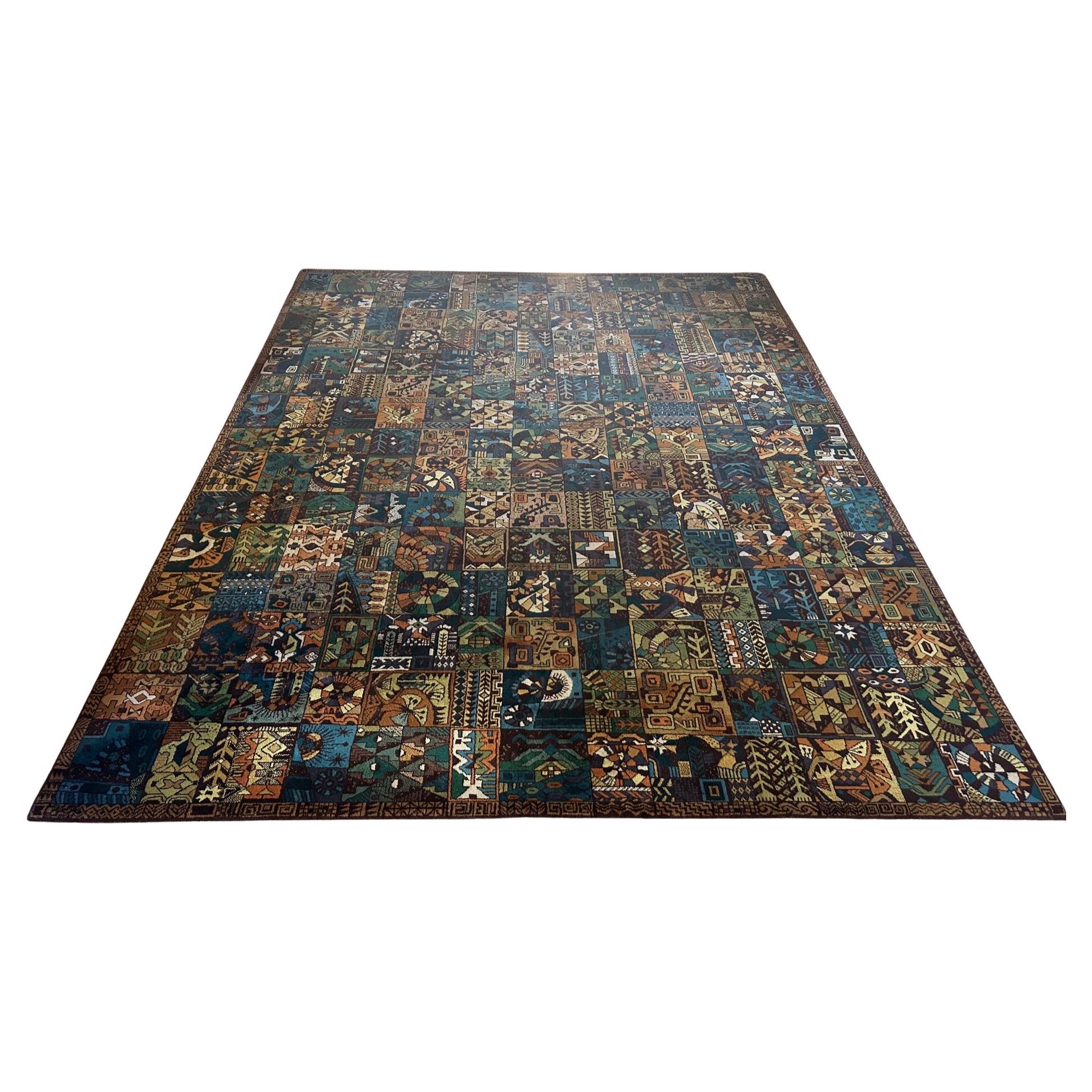  Großer Teppich der Parsa-Künstlersammlung, hergestellt von Vorwerk, Deutschland, 1960er Jahre
