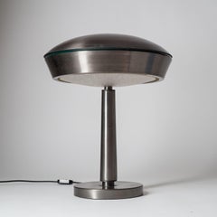 Grande lampe de table en laiton patiné, années 1960, Italie