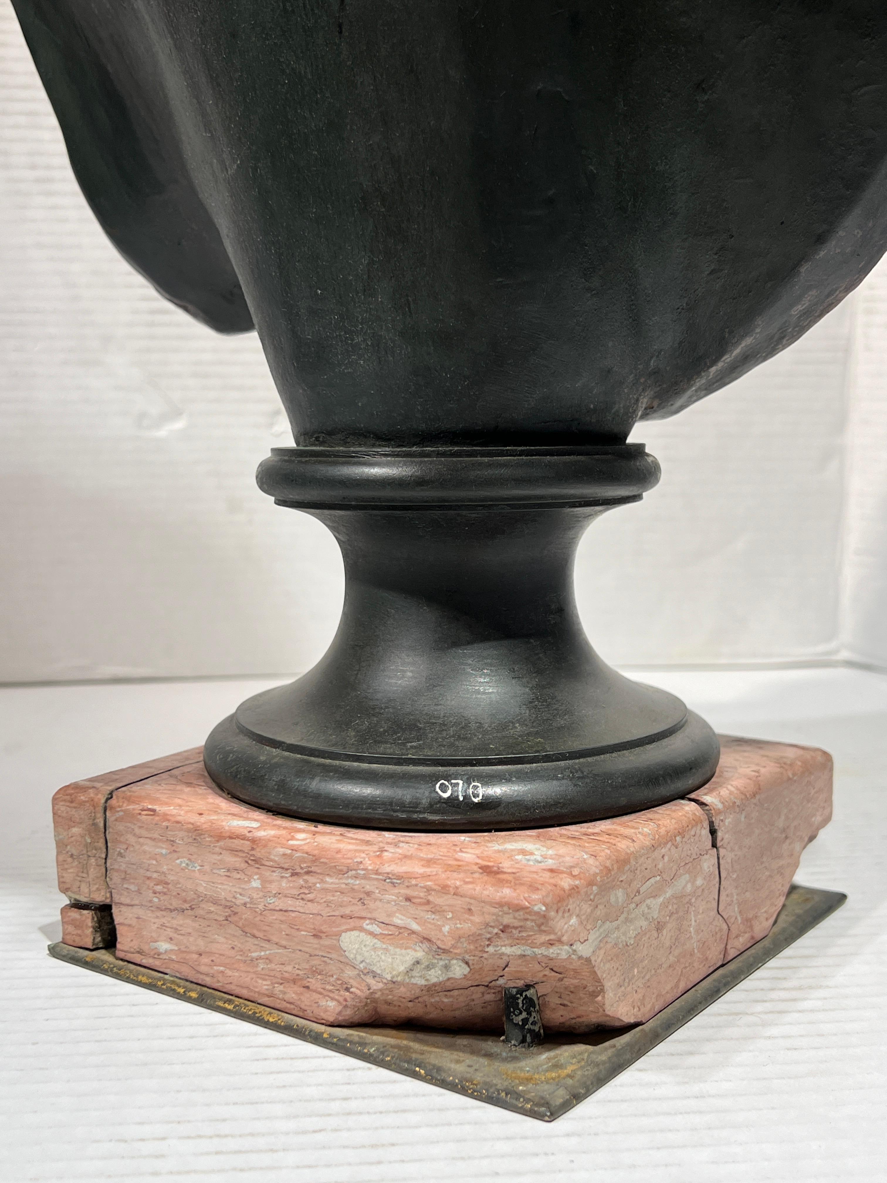 Large Patinated Bronze Bust of William Shakespeare After Carrier-Belleuse For Sale 5