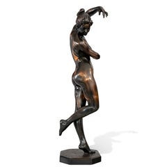 Large Patinated Bronze Figure of a Nude Dancer by Malvina Brach