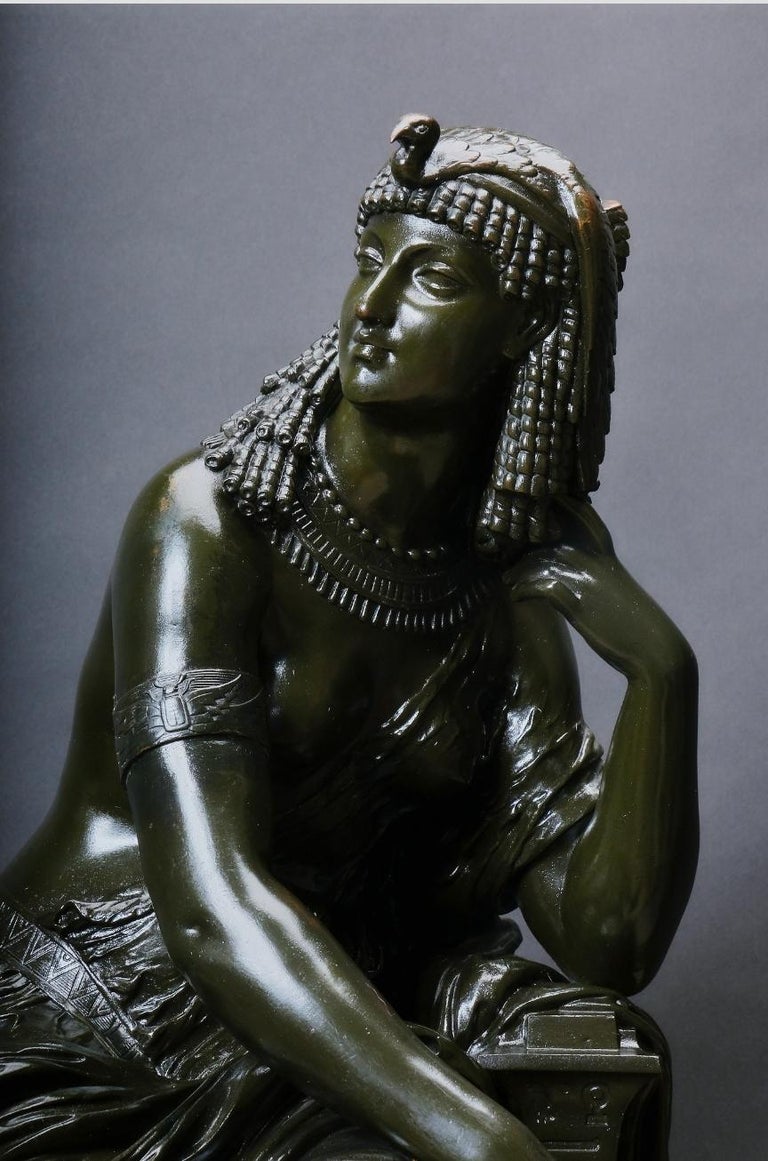 Large Patinated Bronze Statue Of Cleopatra M Moreau France 19th large-patinated-bronze-statue-of-cleopatra-m-moreau-france-19th