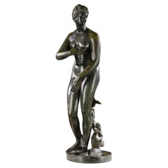 Large Patinated Bronze Venus De Medici